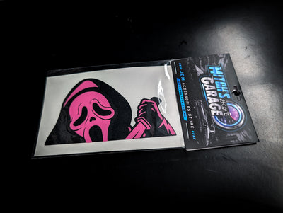 Ghost Face Two Tone Window Peeker Decal