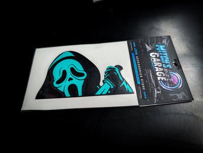 Ghost Face Two Tone Window Peeker Decal