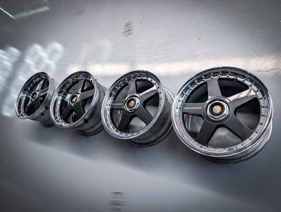 17" MAZDASPEED Rays MS-01 2 Piece Staggared Wheels x 4