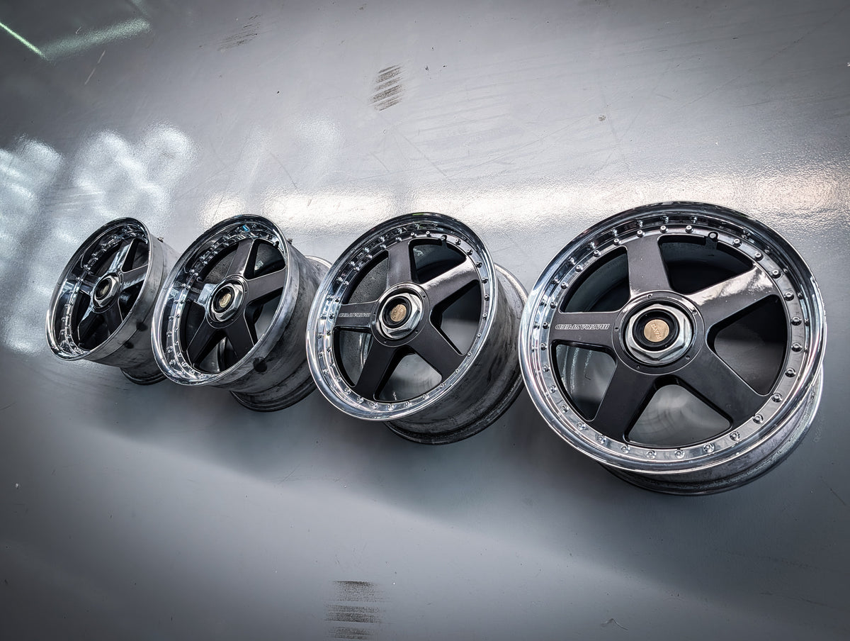 17" MAZDASPEED Rays MS-01 2 Piece Staggared Wheels x 4