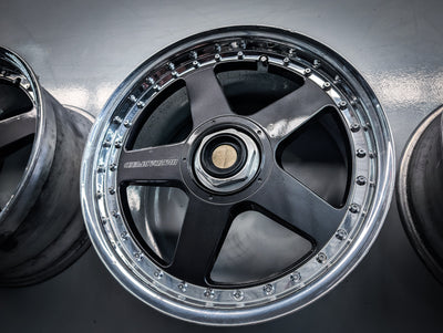 17" MAZDASPEED Rays MS-01 2 Piece Staggared Wheels x 4