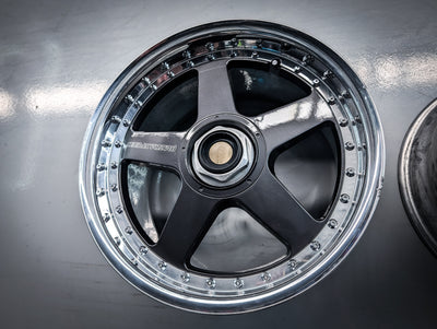 17" MAZDASPEED Rays MS-01 2 Piece Staggared Wheels x 4