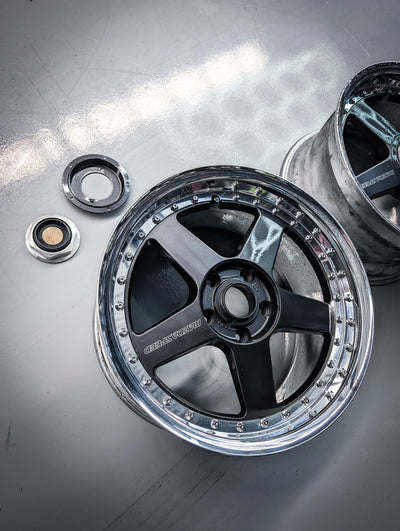 17" MAZDASPEED Rays MS-01 2 Piece Staggared Wheels x 4