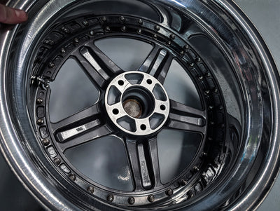 17" MAZDASPEED Rays MS-01 2 Piece Staggared Wheels x 4