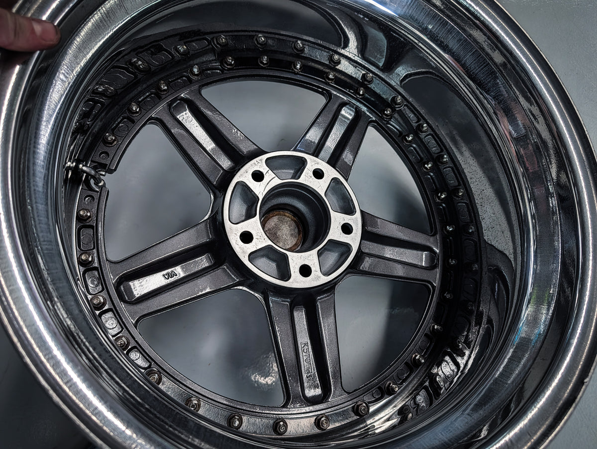 17" MAZDASPEED Rays MS-01 2 Piece Staggared Wheels x 4