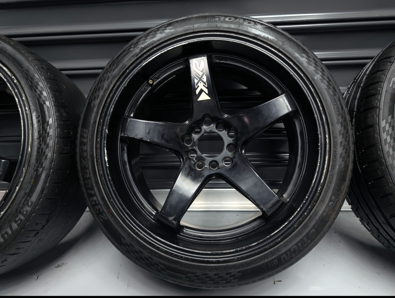 18" XXR Black Drift Wheels x 4