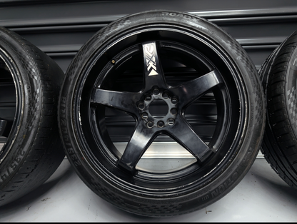 18" XXR Black Drift Wheels x 4
