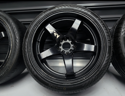 18" XXR Black Drift Wheels x 4