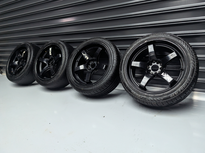 18" XXR Black Drift Wheels x 4