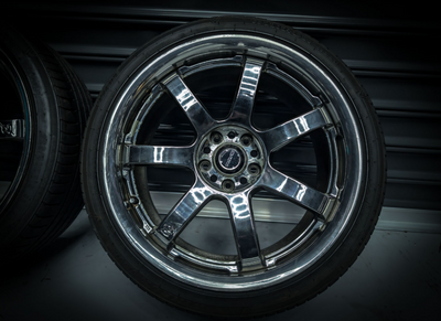 19" Chrome Rays Gram Lights Staggered Wheels x 4
