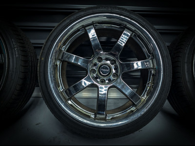 19" Chrome Rays Gram Lights Staggered Wheels x 4