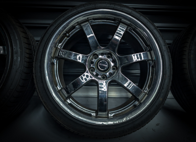 19" Chrome Rays Gram Lights Staggered Wheels x 4