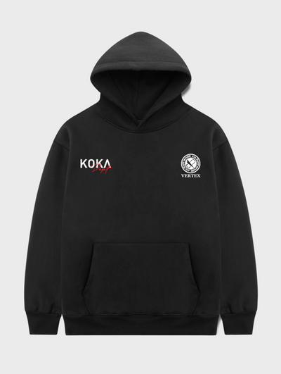 KOKAINE ~ "VERTEX Collab" Hoodie // BLACK