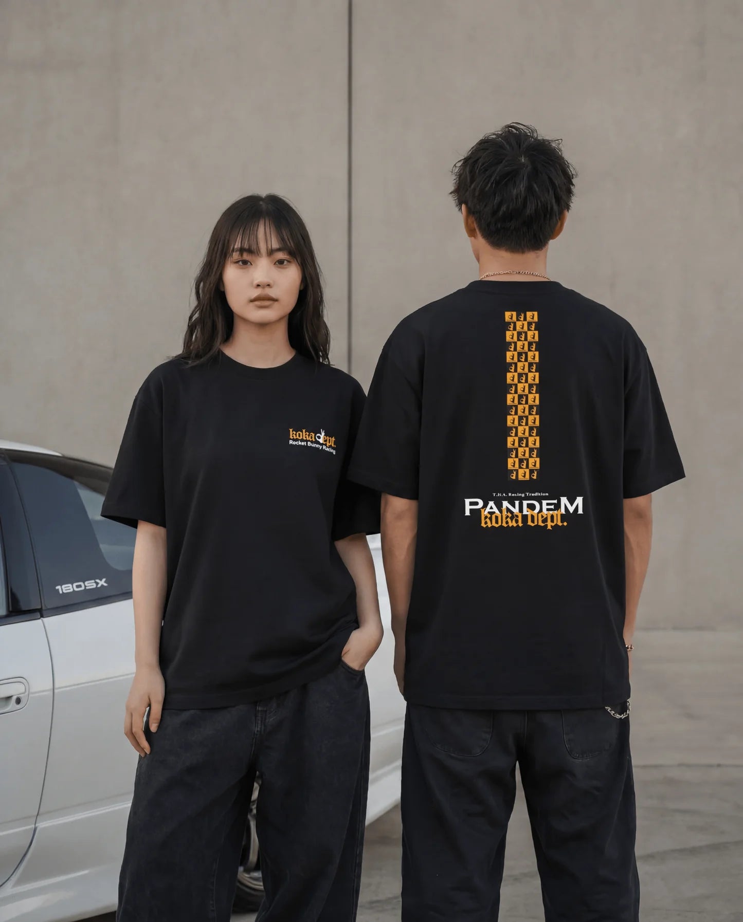 KOKAINE ~ "PANDEM Rocket Bunny Collab" T - Shirt // BLACK