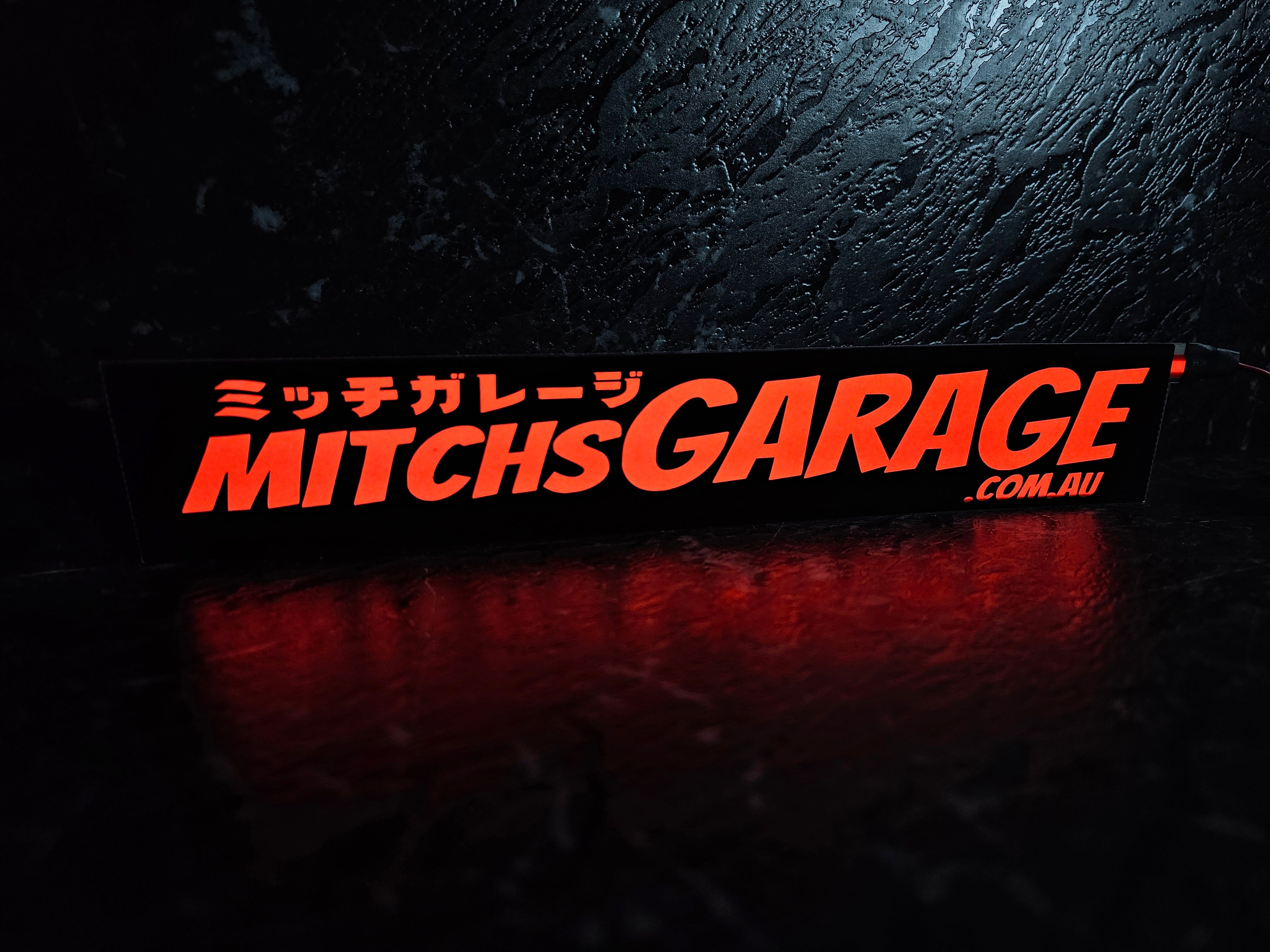 Mitchs Garage VIBRANT RED Brake Light Glow Panel