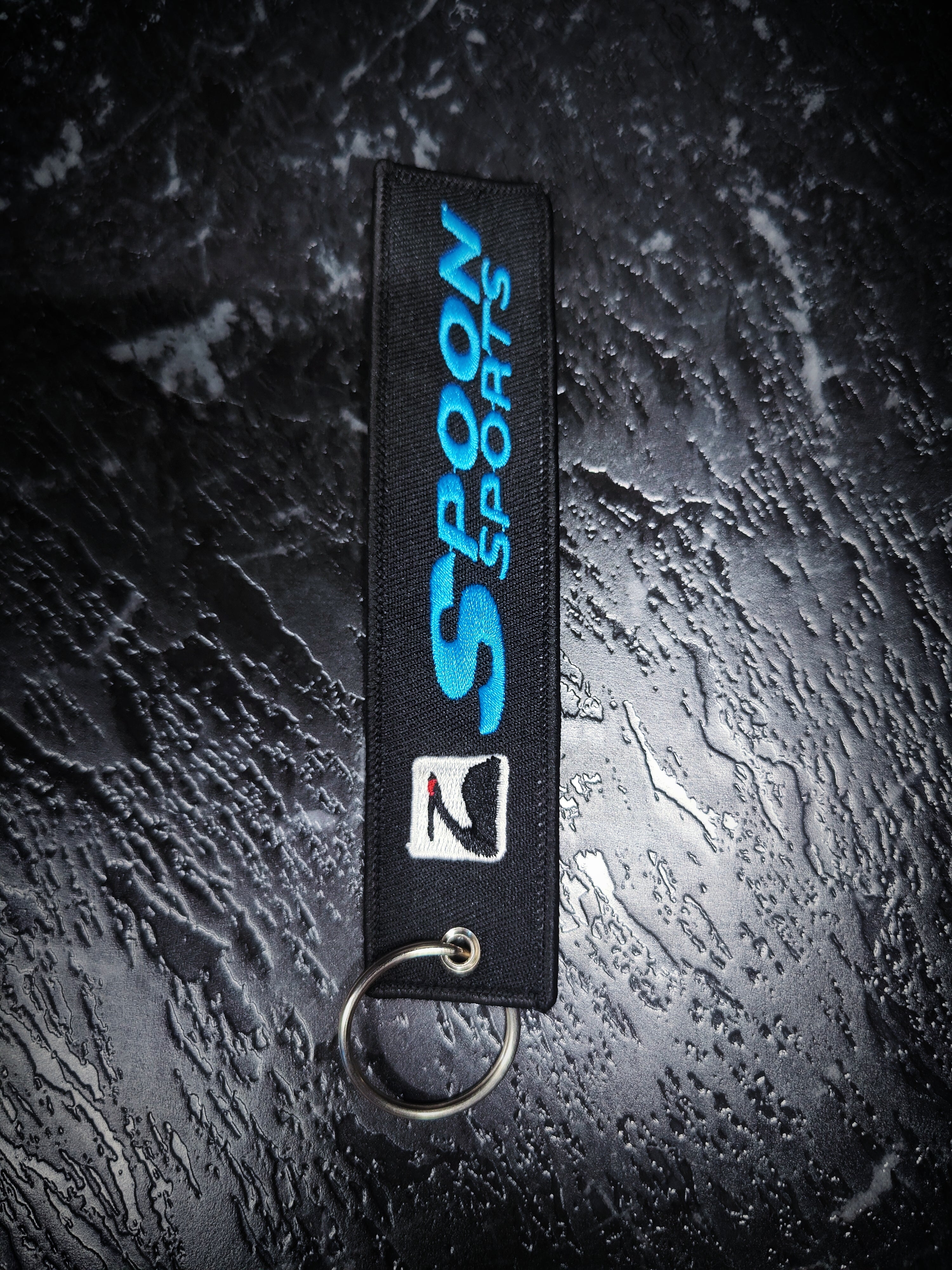 Spoon Sports Neon Blue Keys Tag