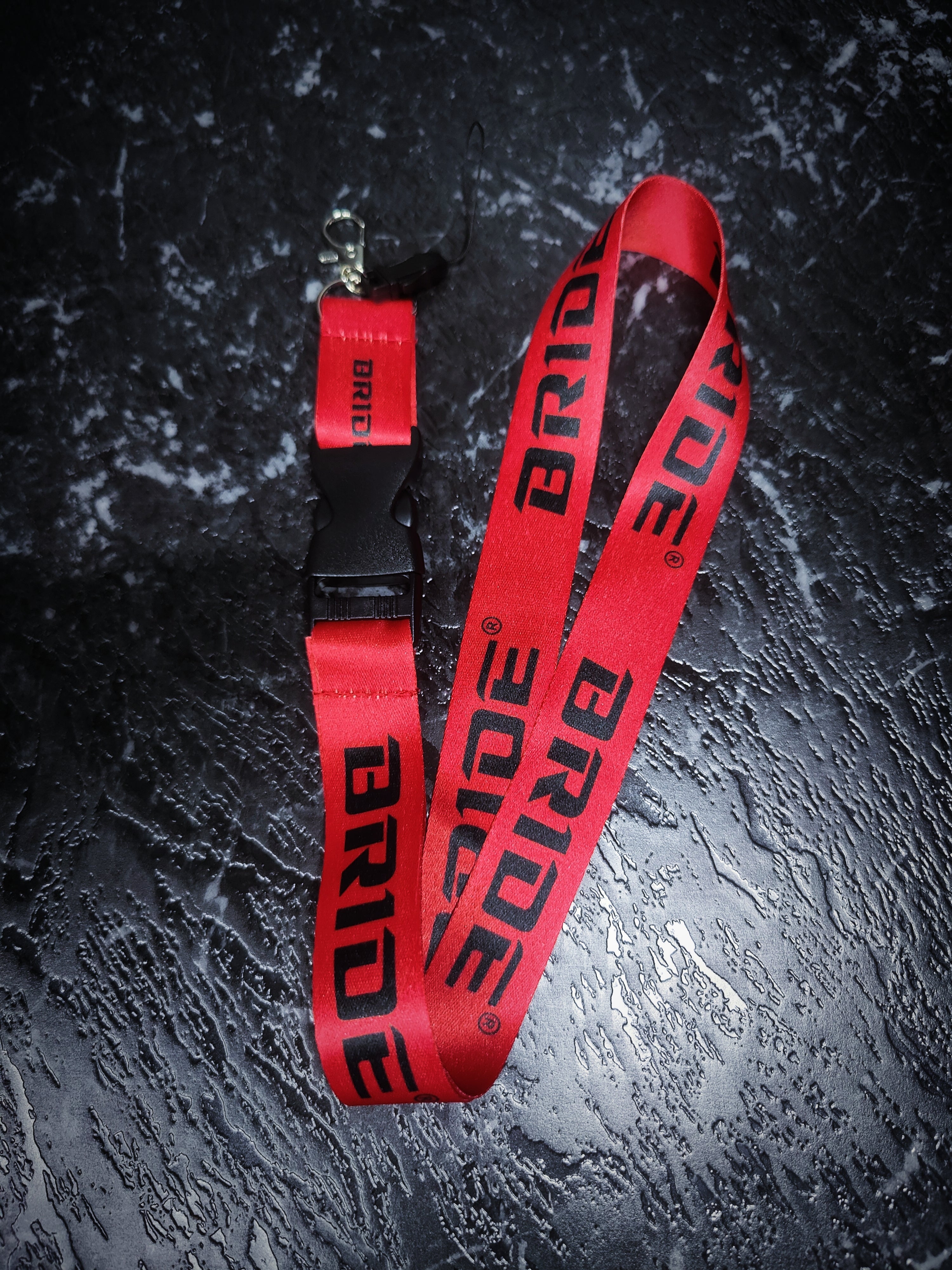 BRIDE Red and Black Lanyard