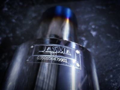 Large HKS By Design High Power Muffler BURNT Tip