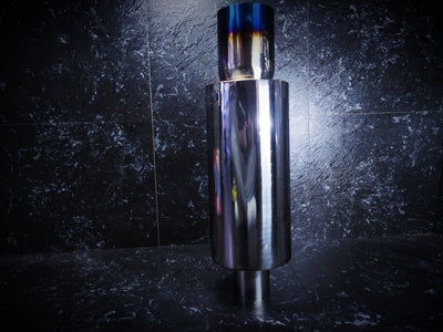 Large HKS By Design High Power Muffler BURNT Tip