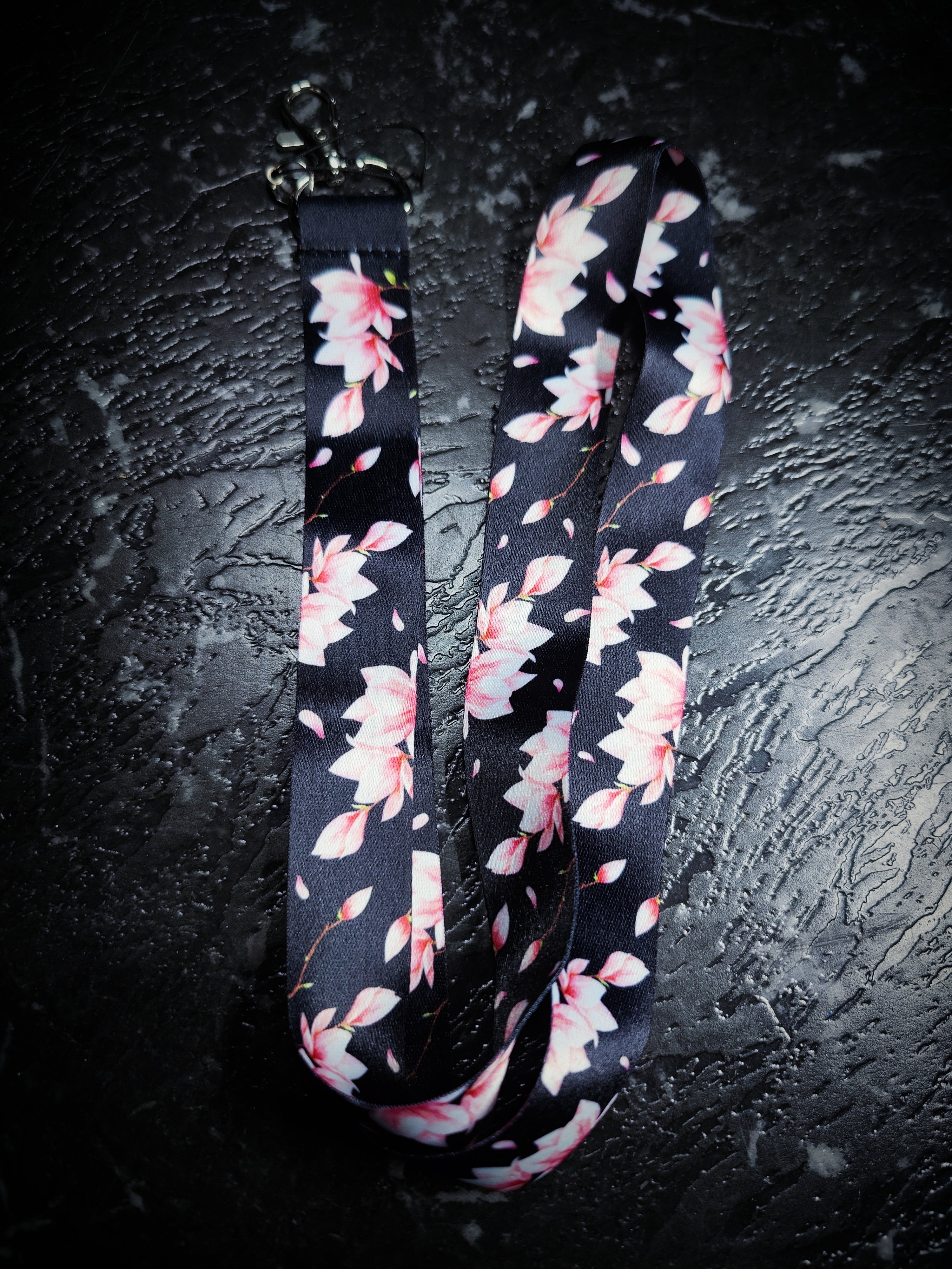 Black Cherry Blossoms Lanyard