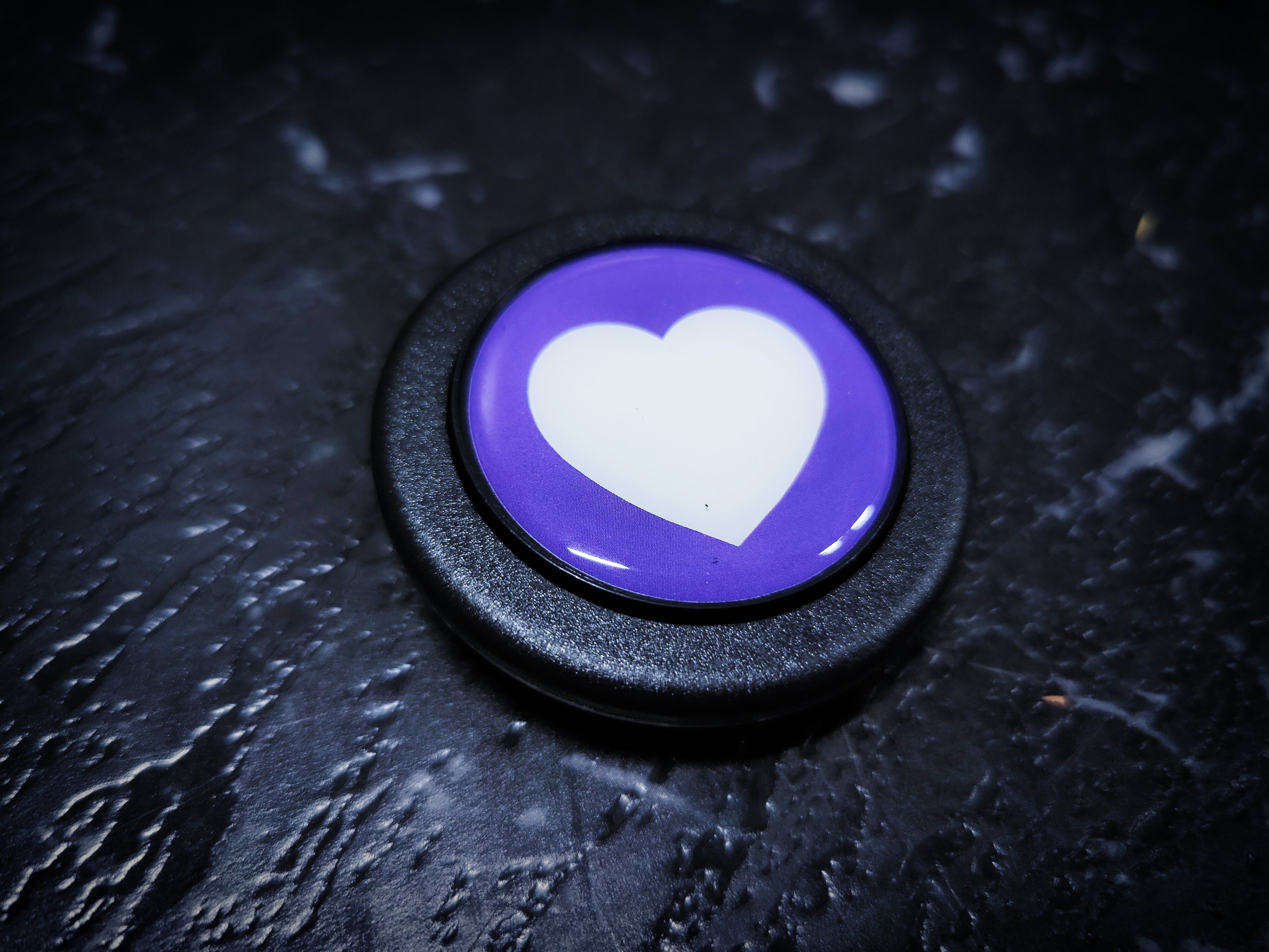 Purple Heart Steering Wheel Horn Button