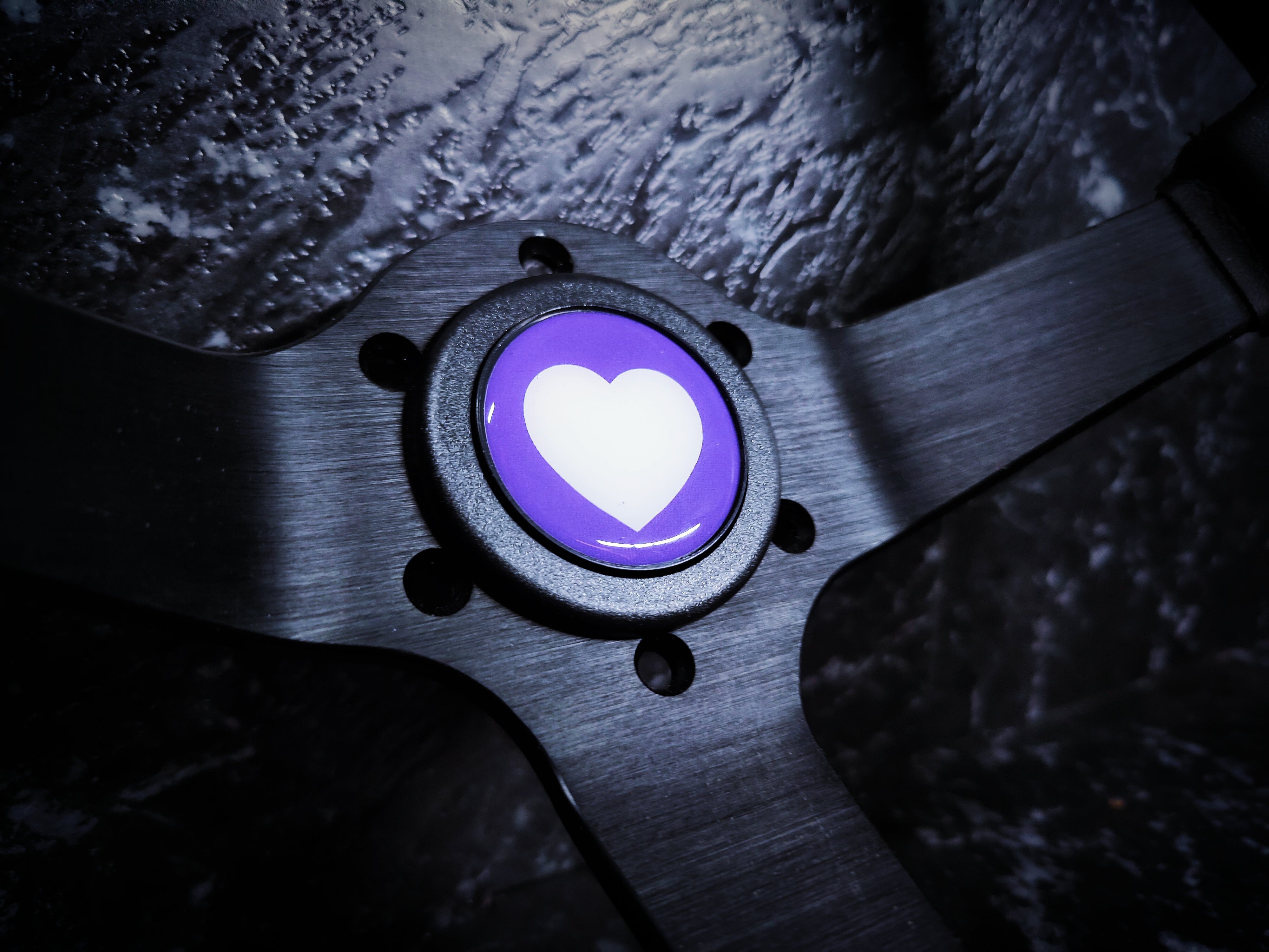 Purple Heart Steering Wheel Horn Button