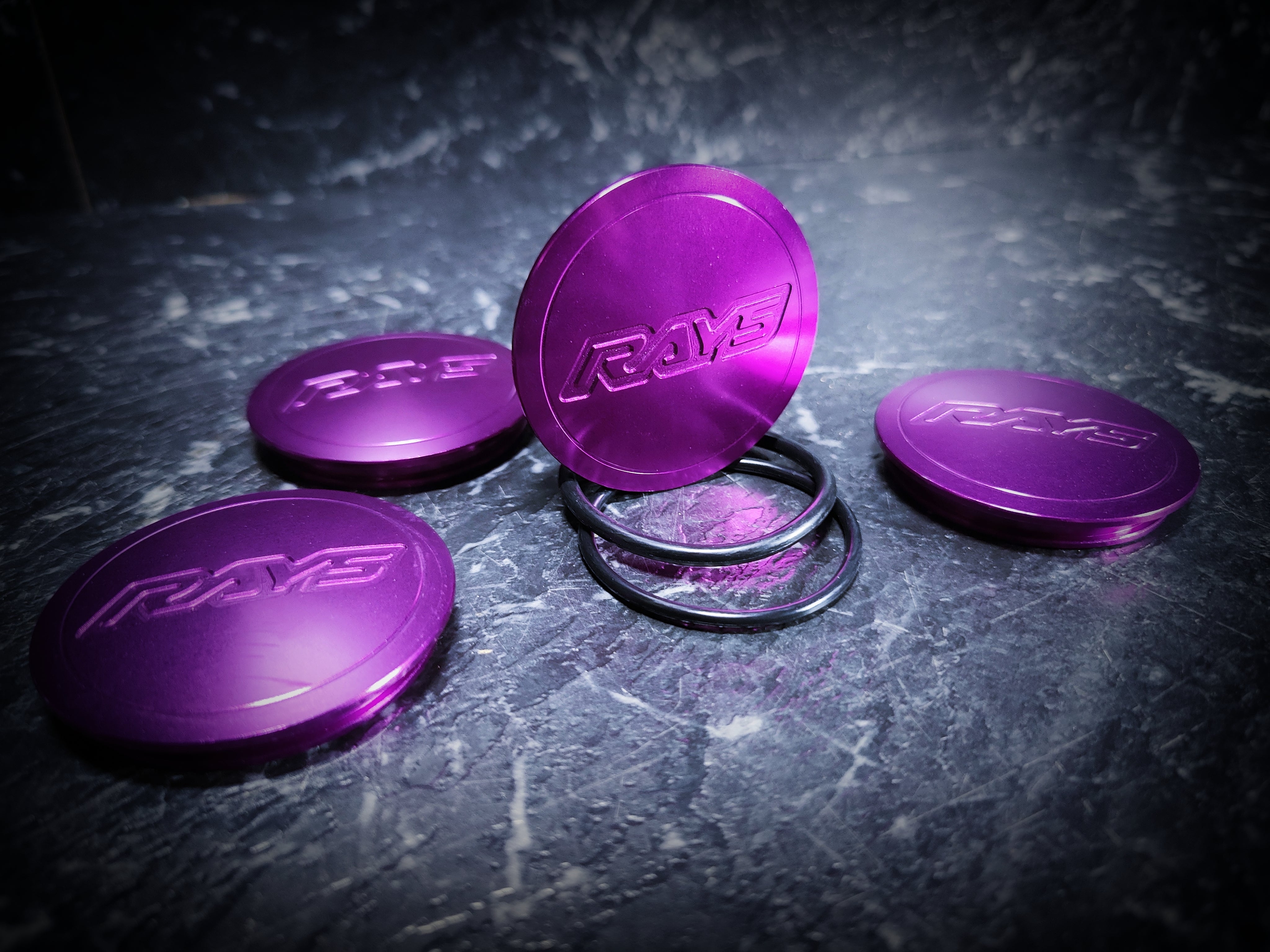 Volk Rays Alloy Series Purple Low Line Centre Caps