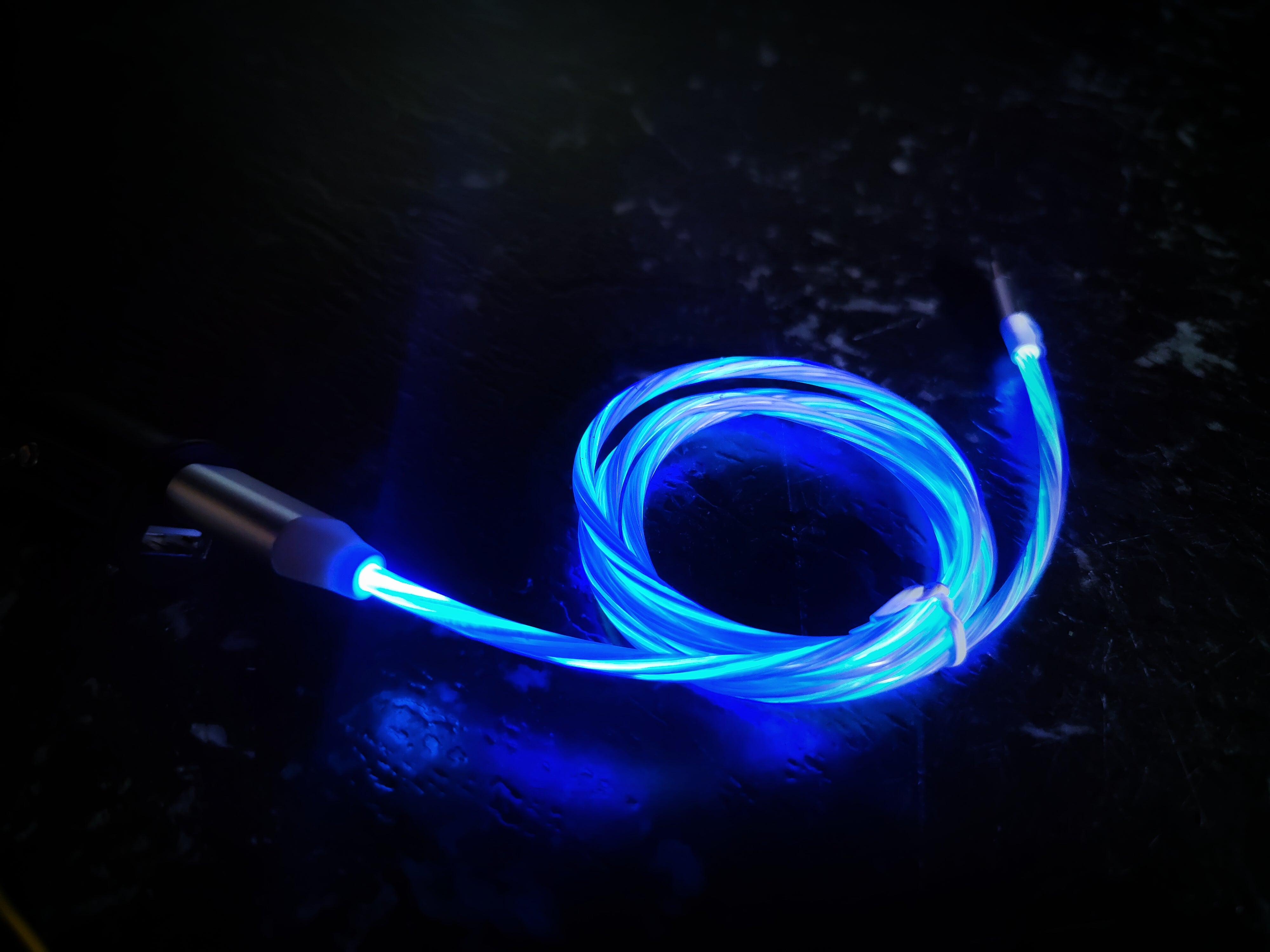 USB New Flow Car Phone Charger Blue